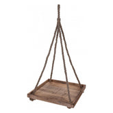 HANGING TRAY WOODEN ON ROPE